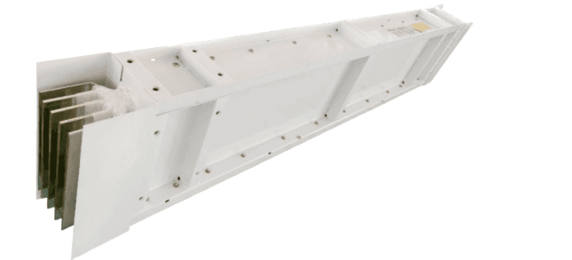 Fireproof busbar equipment close-up
