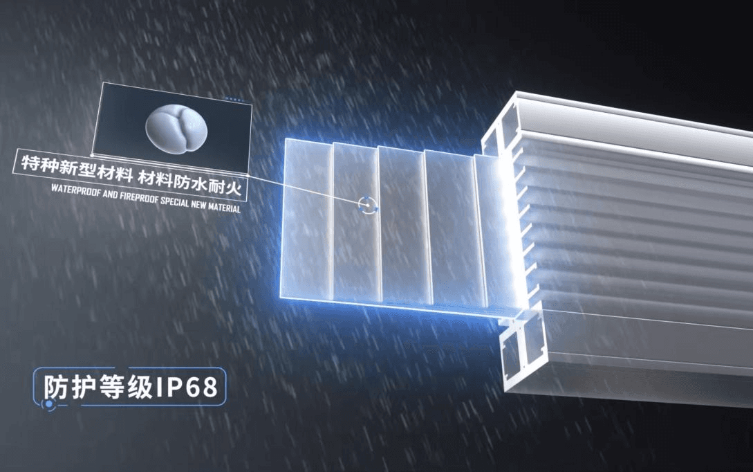 IP68 waterproof fire-resistant section